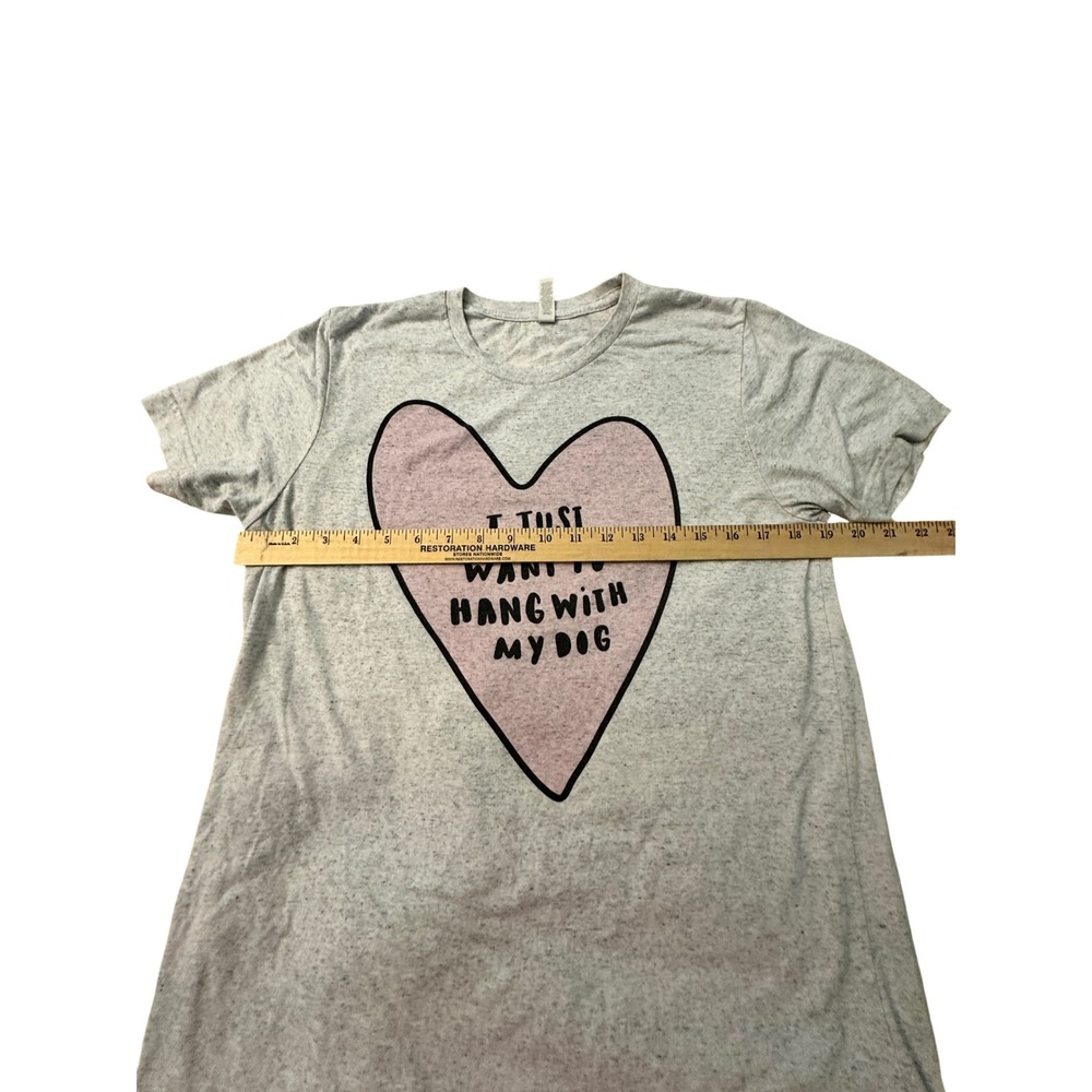 Bella+Canvas Womens Medium Hang With My Dog Graphic T-Shirt Casual Top - Picture 7 of 11